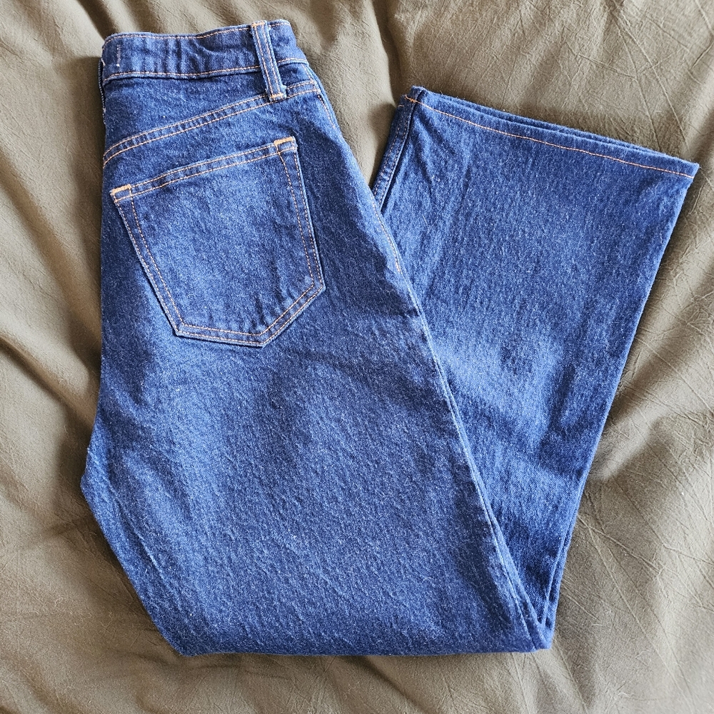 Abercrombie Curve Love 90s Relaxed Jean High Rise, Dark Wash, 25S